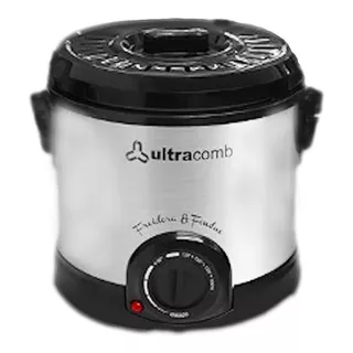 Freidora Ultracomb Fr-8300 1.5l Plata Y Negra 220v