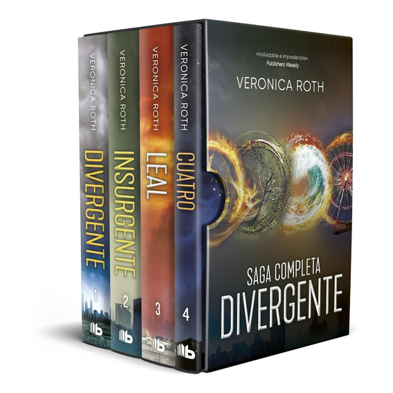 Estuche con: Divergente | Insurgente | Leal | Cuatro: Divergente, de Verónica Roth., vol. Tetralogía. Editorial B de Bolsillo, tapa blanda, edición 1.0 en español, 2022