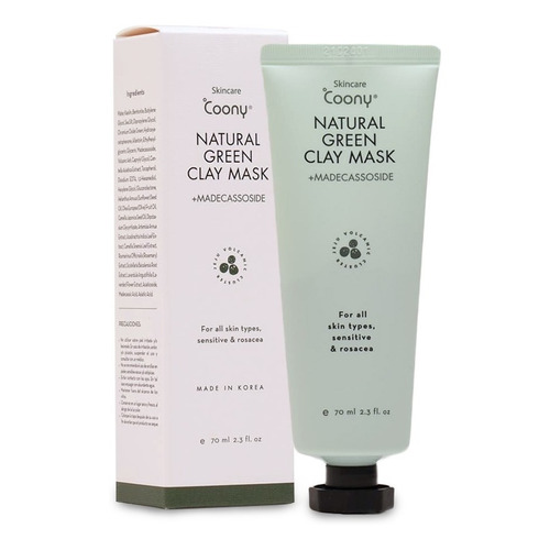 Mascarilla Limpiadora Coony Green Clay Mask 70ml Tipo de piel Mixta