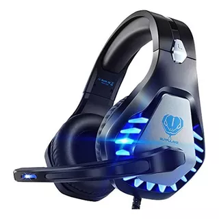 Auriculares Pacrate Gamer Gh-1 Con Microfono Color Luxury Black