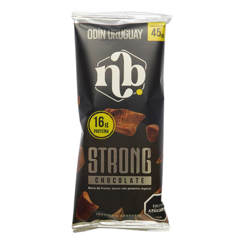 Barras De Proteína Strong Chocolate Natural Bars Caja X 12 Sabor Frutos Secos Y Chocolate