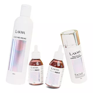 Kit Peeling Cristal Líquido Clareamento Lakma (4 Produtos)