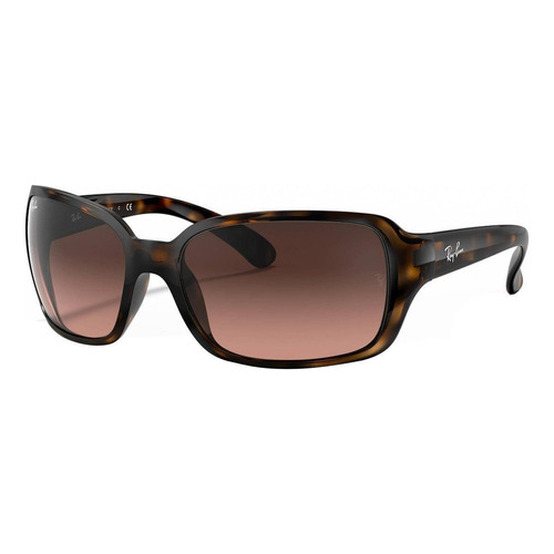 Gafas de sol Ray-Ban RB4068 Standard con marco de nailon color gloss tortoise, lente pink/brown de cristal degradada, varilla gloss tortoise de nailon