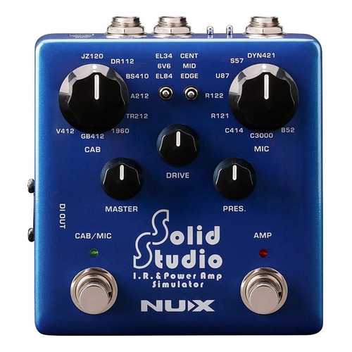 Pedal de efecto NUX Solid Studio NSS-5  azul