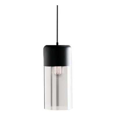 Colgante Cristal Gurion 1 Luz Negro Moderno Apto Led Cie