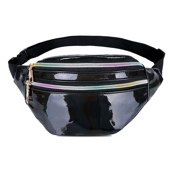 Cangurera Mujer Para Deporte Moda Bolsa Laser Reflectante