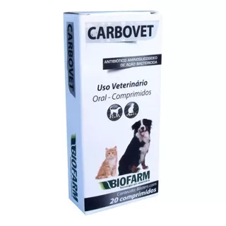 Biofarm Carbovet Cães E Gatos 20 Comprimidos