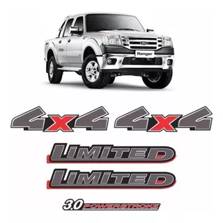 Kit De Adesivos Ford Ranger 2010/12 Limited Powerstroke 4x4