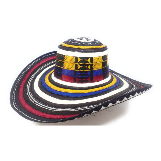 Sombrero Vueltiao Tricolor 15 Vueltas Colombiano 