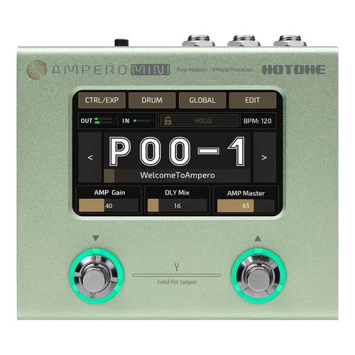 Pedalera Hotone Ampero Mini Mp-50 Green Matc | Multiefectos en color Matcha