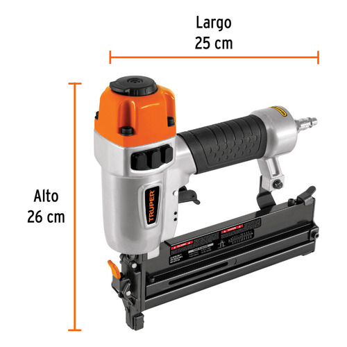 Truper CLNE-18E clavadora y engrapadora neumática calibre 18 