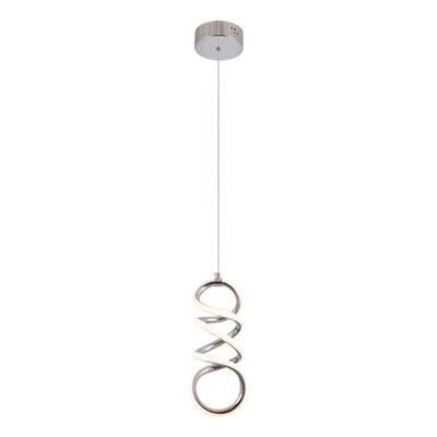 Colgante Led Gaudi 15w Led Cromo Deco Moderno Cie