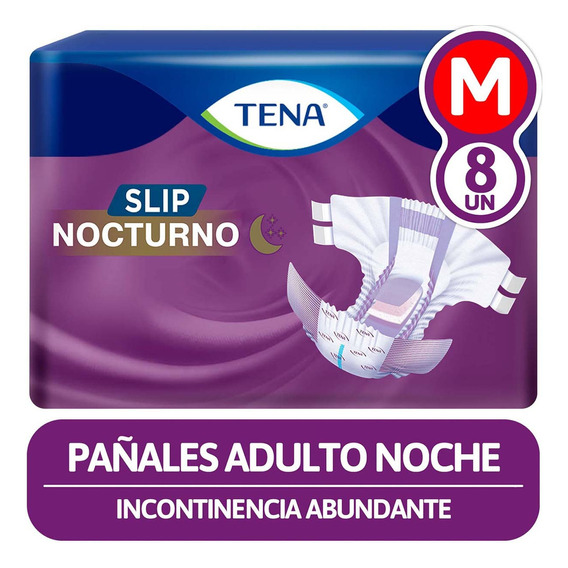 Pañal Adulto Incontinencia Tena Slip Nocturno Talla Ch/m 8u Talle Pequeño