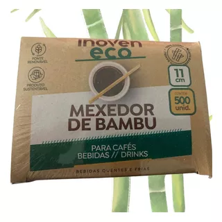 Mexedor De Café Drinks 11cm Bambu Ecologico - 2000 Un