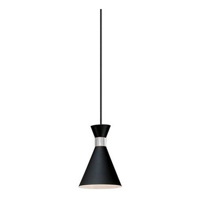 Lampara Colgante De Diseño Galina 1 Luz Negro/cromo Nk