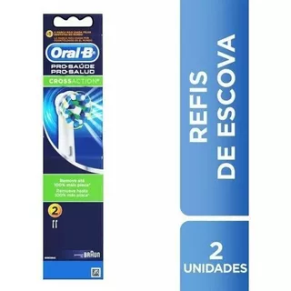 Refil Crossaction Para Escova  Eletrica Oral-b Braun C/ 2 Un