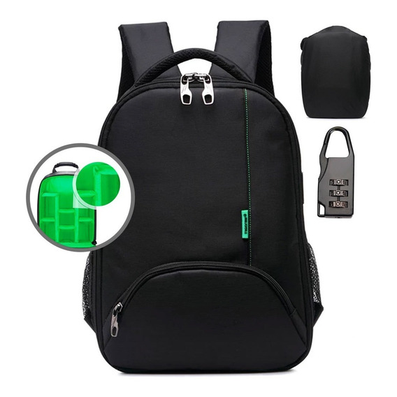 Mochila Pro Fotografía Oficial Gadnic 20l Candado Y Funda