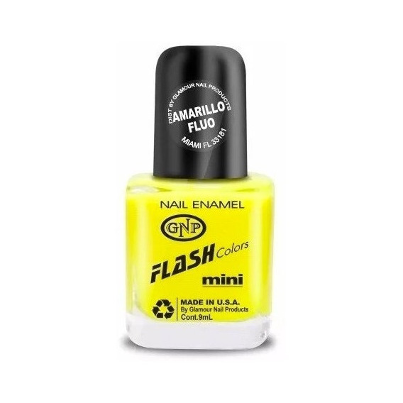 Esmalte De Uñas Americano Gnp Amarillo Fluo Neon Nice