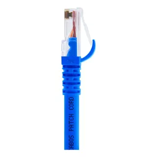 Kit 500 Un. Cabo Rede Cat5e Utp Conector Rj45 - 50 Cm Azul