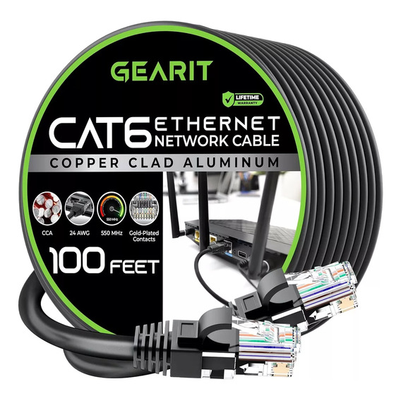 Cable Red Plano Categoria 6 Cat6 Rj45 Utp Ethernet 15 Metros