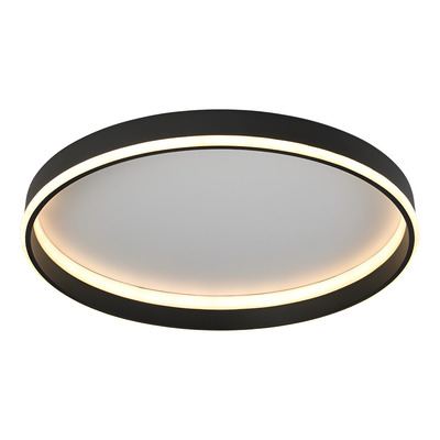 Plafon Led Redondo L8870n 70w 51cm Negro Alta Potencia Mks 
