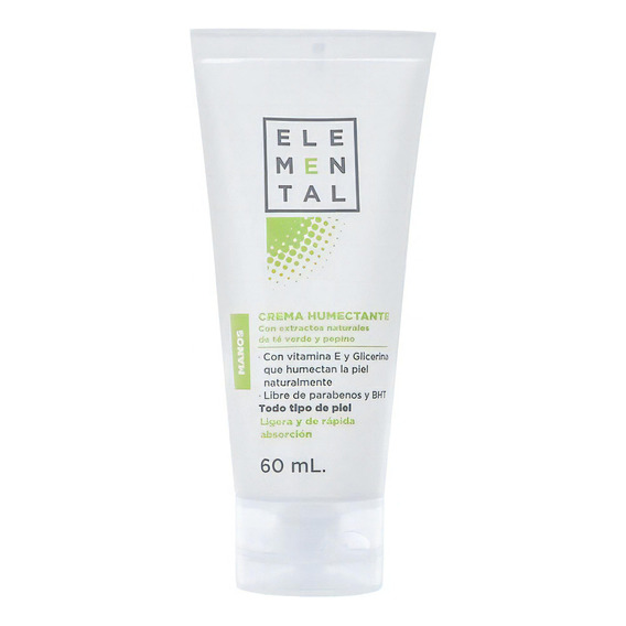 Crema Manos Elemental Te Verde Pepino X 60ml