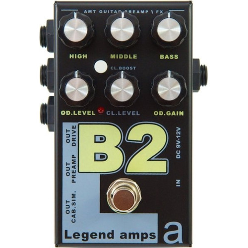 Amt Legend Amps B2 Pedal Preamp / Distorsión Para Guitarra Color Negro