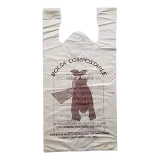 Bolsa Tipo Camiseta Compostable # 3 (grande) - 3 Kg