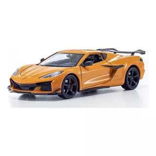 Miniatura Chevrolet Corvette Z06 2023 1:24 Welly Laranja