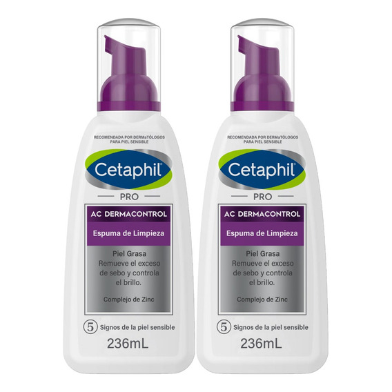 Combo X 2 Cetaphil Espuma De Limpieza Pro Ac Control 236 Ml