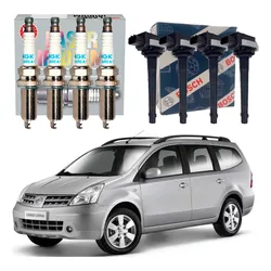  Kit Vela Ngk Bobina Grand Livina 1.8 16v 2010 A 2014