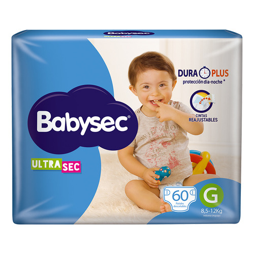 Babysec Ultra G 8.5 a 12kg paquete 60 unidades