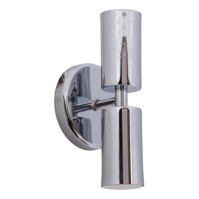 Aplique 2 Luces Cromado Zunko Fijo Apto Led 