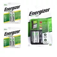 Cargador Energizer Maxi Aa Aaa + 6 Pilas Recargables Aa 
