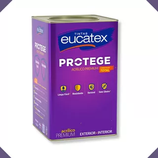 Tinta Eucatex Protege Acrilico Premium Fosco 18l Cor Algodão Egípcio