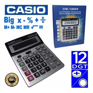 Calculadora Casio Dm1200v 12 Digitos Tamaño Grande M Y Detal