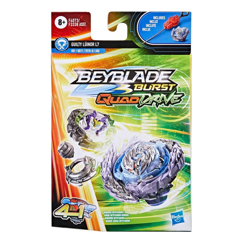 Beyblade Burst - Quad Drive Guilty Luinor L7 Hasbro Premium Color Multicolor