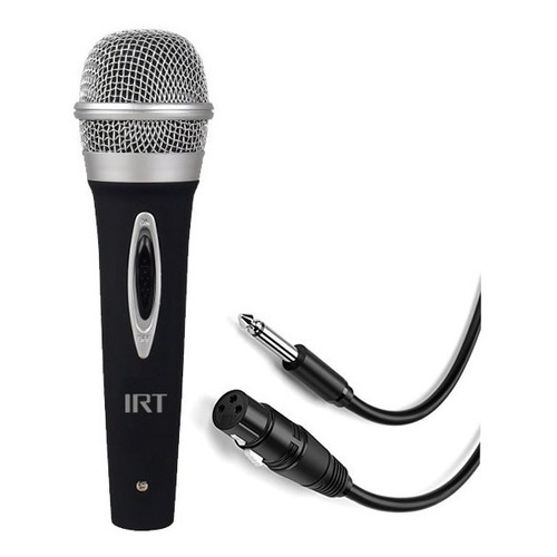 Microfono Alámbrico Irt Unidireccional Karaoke Color Negro