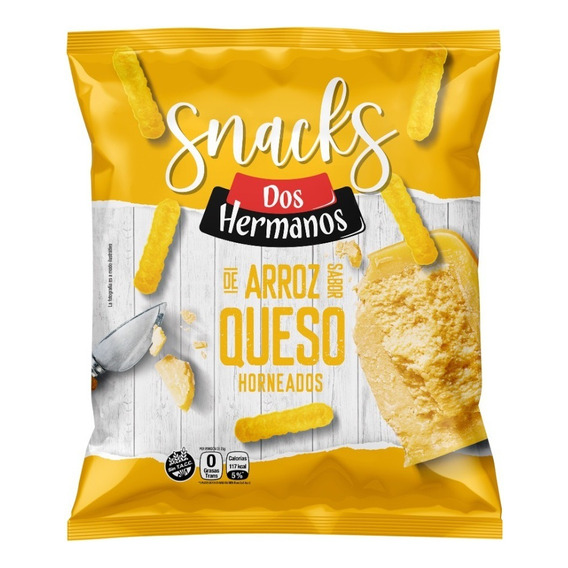 Caja 10 Bastones Arroz Sabor Queso 80g Dos Hermanos Sin Tacc