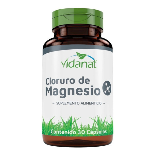 Cloruro De Magnesio Vidanat 30 Cápsulas / Original / Sabor Sin Sabor