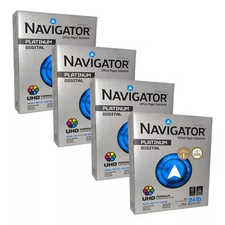 Papel Carta Navigator 90gr Bond 4 Paquetes (2000 Hojas)
