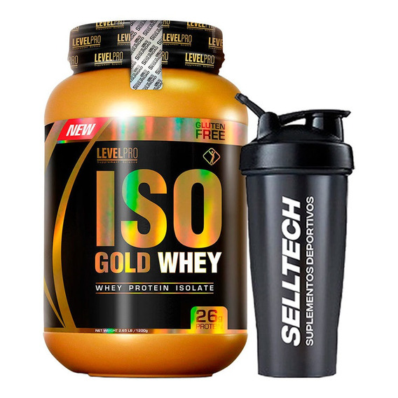 Level Pro Proteína Iso Gold Whey 2.65 Lbs Rich Chocolate