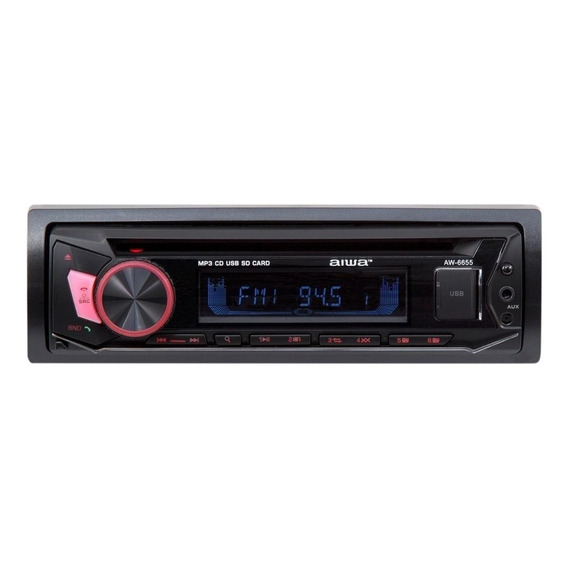 Aiwa AW-6655 radio para carro con USB bluetooth y lector de tarjeta SD