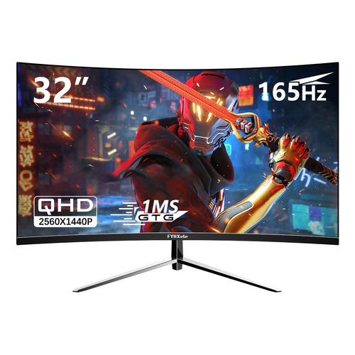 Monitor gamer curvo Fyhxele FY32QHD165 led 32" negro 100V/240V