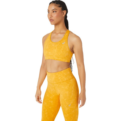 Top Asics Mujer Runkoyo Jacquard  Amarillo Running