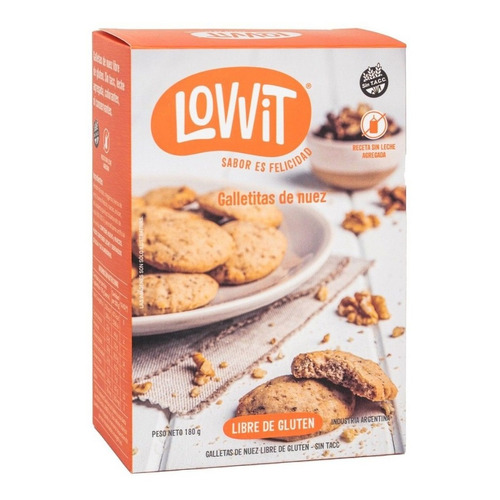 Galletitas De Nuez Libre Gluten Sin Tacc Lovvit Caja 180gr