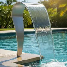 Cascata Para Piscina Inox Escovado Naja Fonte Loja Fabrica