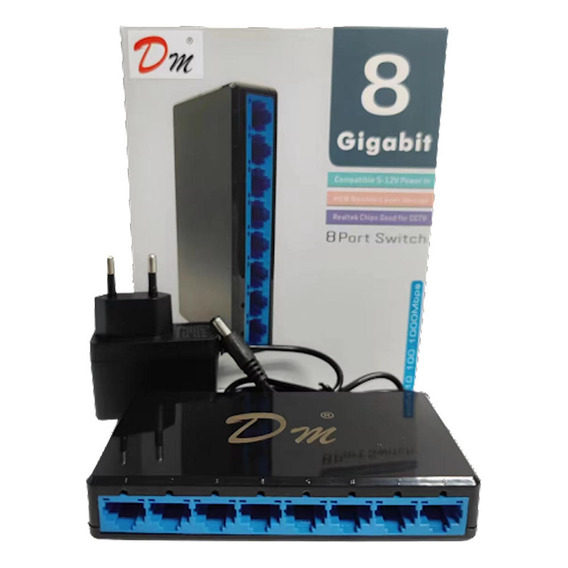 Switch Ethernet Lan Gigabit 8 Puertos 10/100/1000