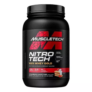 Proteina Whey 24g Muscletech Fresa Nitro Tech 907g