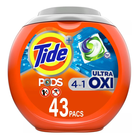 Detergente En Cápsulas Tide Pods Ultra Oxi 43 Unidades